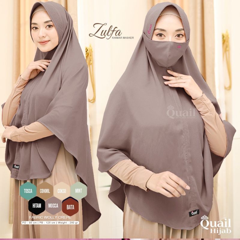 khimar zulfa ori quail hijab