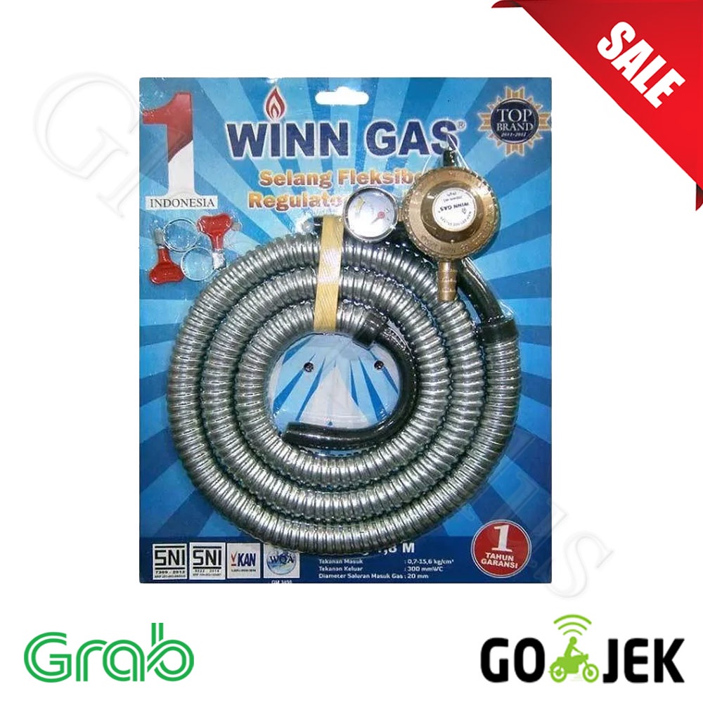 WINN GAS Regulator dan Selang 1,8 M - Garansi 1 Tahun