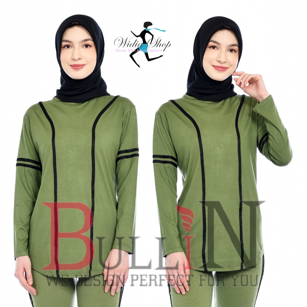baju senam kerin panjang / atasan zumba cewek / Bullin-army