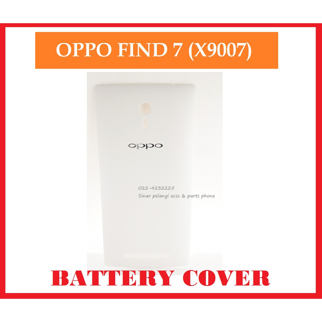 BACK COVER/BACK DOOR/TUTUP BATRE OPPO FIND 7 X9007 WHITE 907478