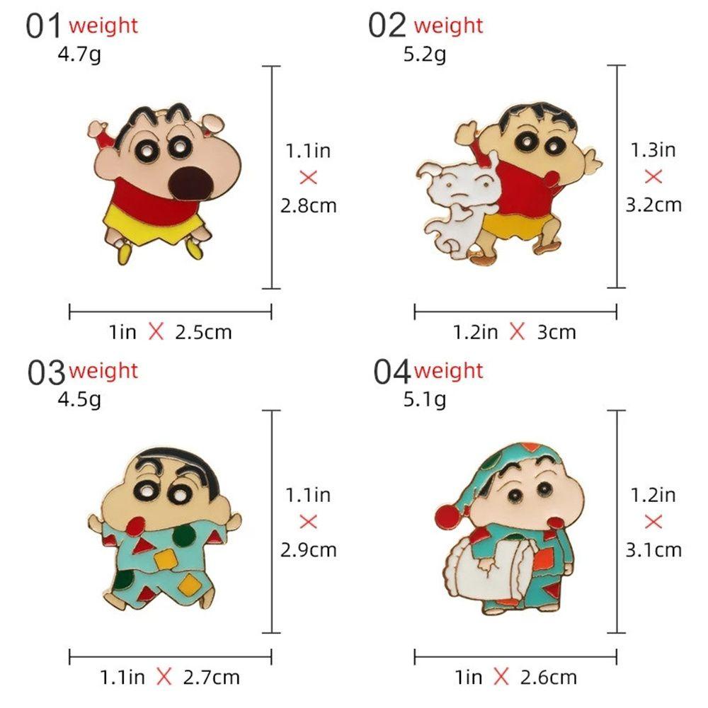 Mxbeauty Enamel Bros Penggemar Anime Hadiah Crayon Shin-chan Pin Logam Jeans Cosplay Badge