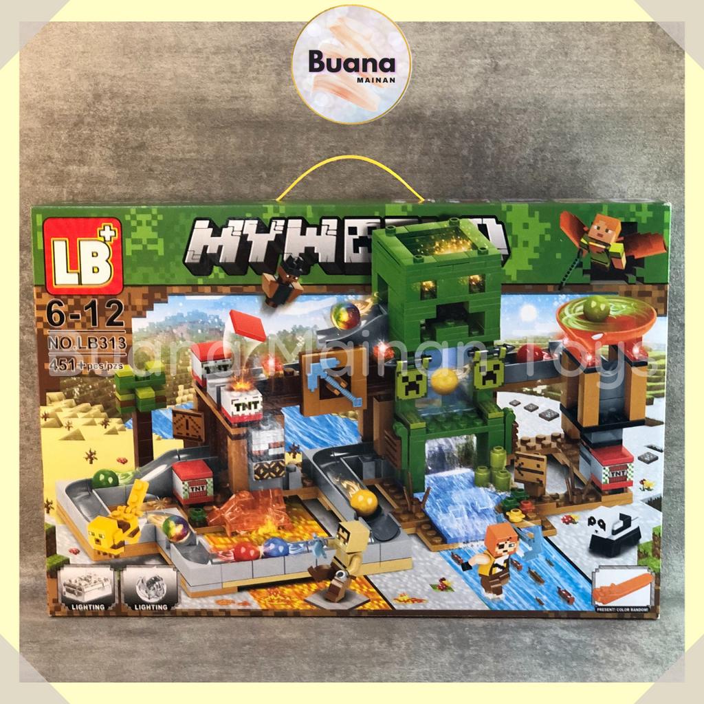 BRICKS LB MINECRAFT TREASURE HUNT MAINAN EDUKASI ANAK COWO CEWE BLOCK MINE CRAFT BRICK MINE-CRAFT ADVANTURE 313