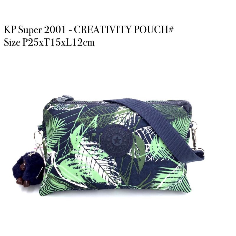 Tas selempang wanita kipling super 2001 creativity pouch import