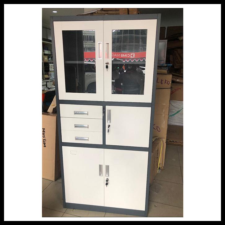 

BEST SELLER !!! LEMARI BESI ARSIP 1/2 KACA + BRANKAS + KUNCI / MEDAN SUMUT TERLARIS