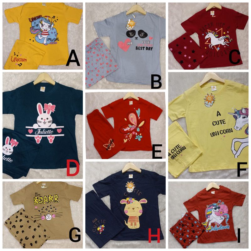 Little M Kaos Setelan Ori Motif ( Cewek )