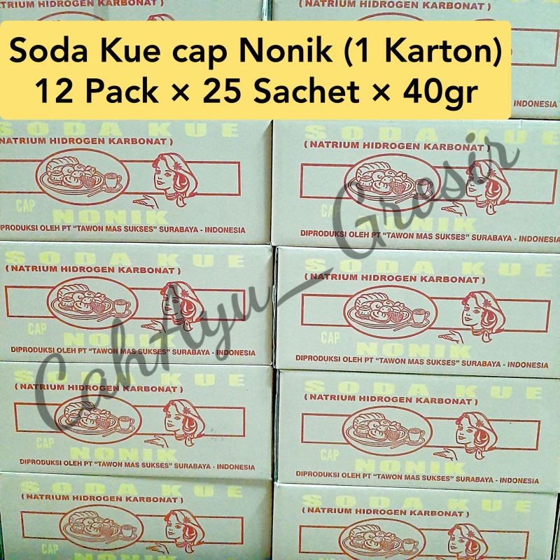 

1 KARTON - Soda Kue cap Nonik (12 Pack x 25 Sachet x 40gr)