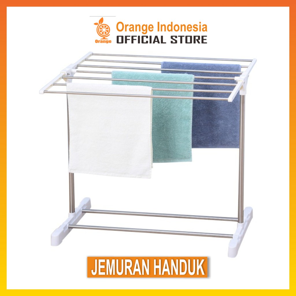 Rak Gantungan Handuk  Stainlees Jemuran Handuk Lipat Jemuran baju jemuran Serbaguna Portable WHFURNITURE