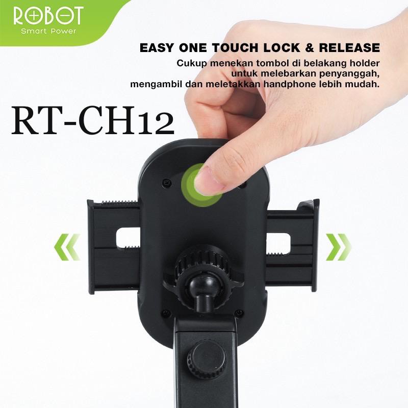 Car Holder ROBOT RT-CH12 / RT-CH11S / RT-CH03 Suction Cup Automatic Lock 360° Universal