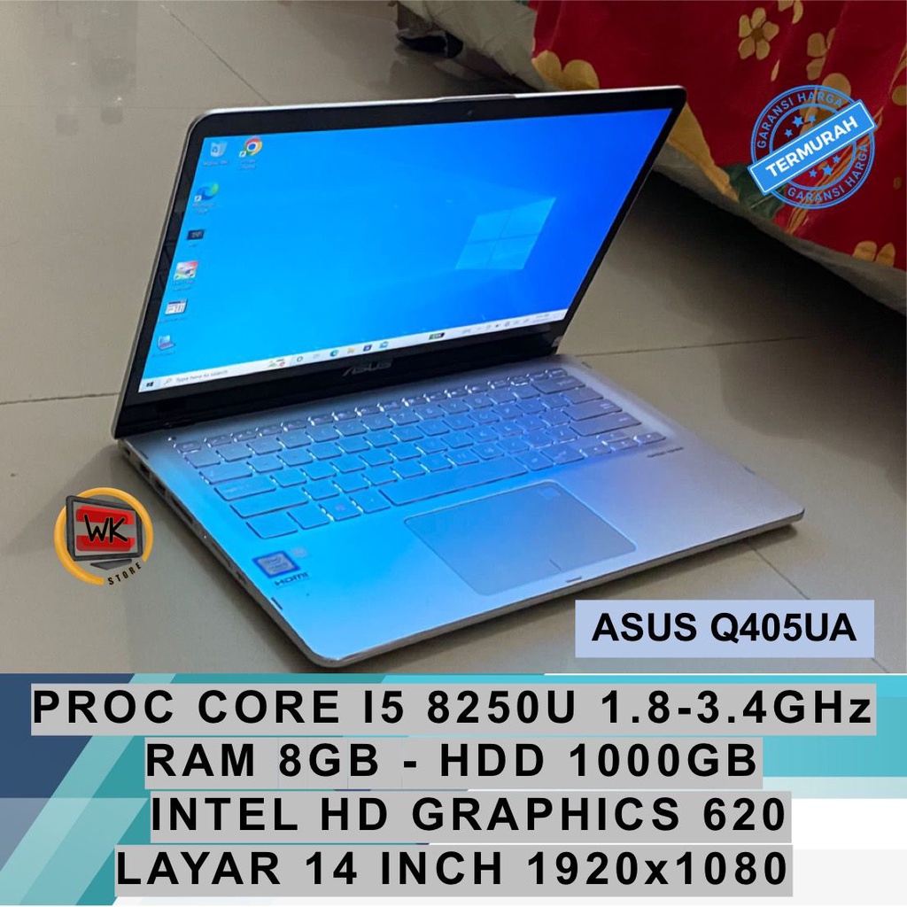ASUS Q405UA CORE I5 8250U TOUCHSCREEN HDD 1TB LAPTOP TABLET 2 IN 1