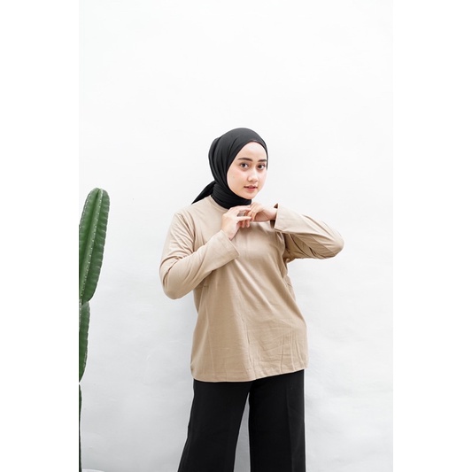 (BASIC COLOURS) Premium Reguler Longsleeve Tees Busui Nonbusui