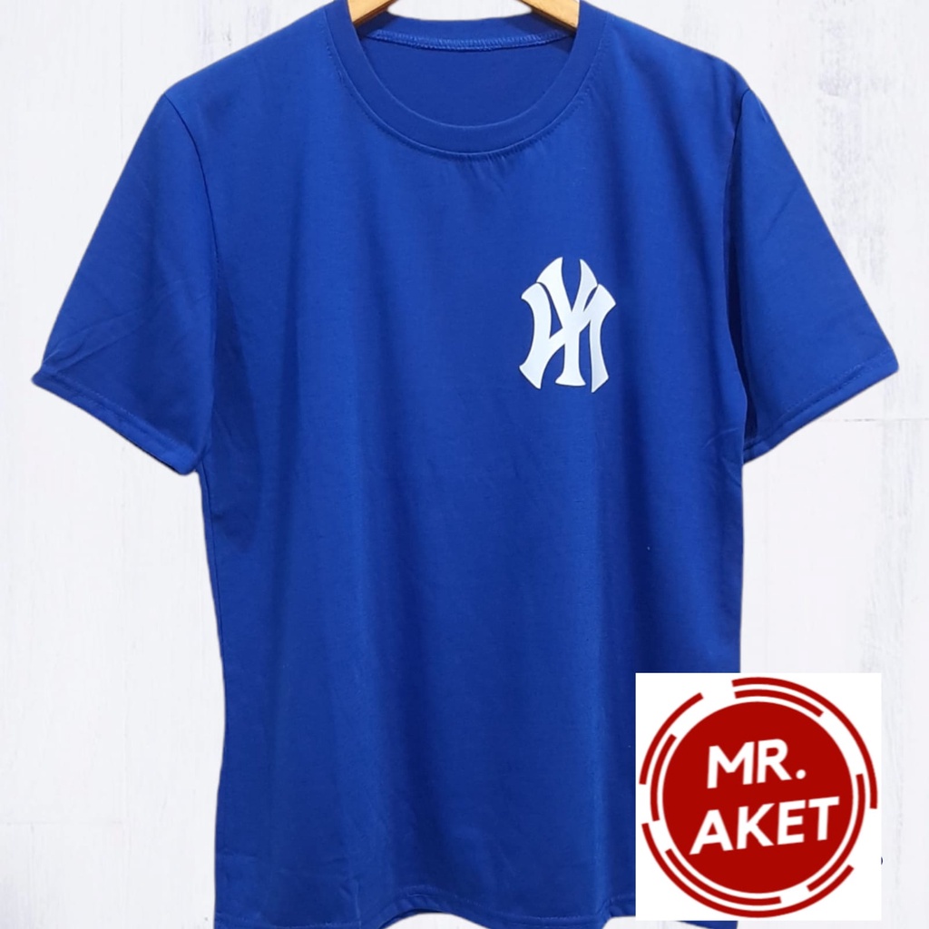 KAOS OBLONG PRIA DEWASA LENGAN PENDEK MOTIF NEW YORK BAHAN KATUN UKURAN L.XL