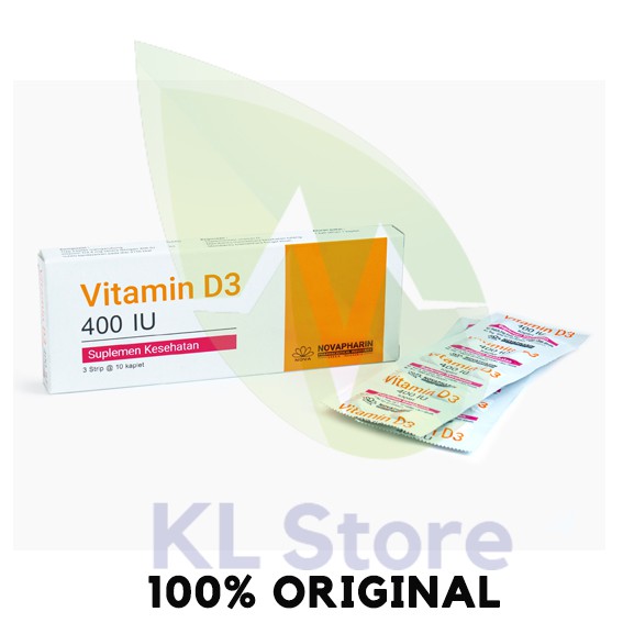 COMVIT VITAMIN D3 400 IU / 400IU ISI 30 TABLET / VITAMIN D NOVAPHARIN
