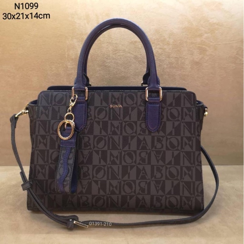SALE TAS BONIA MONOGRAM BLACK ORIGINAL 100%