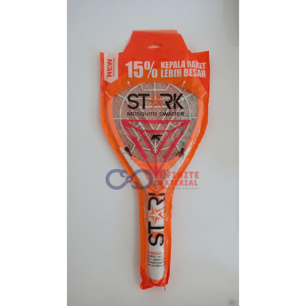 RAKET NYAMUK STARK SENTER LEPAS BATERAI CHARGER / ALAT PEMBUNUH NYAMUK /  RAKET NYAMUK STARK STK 002