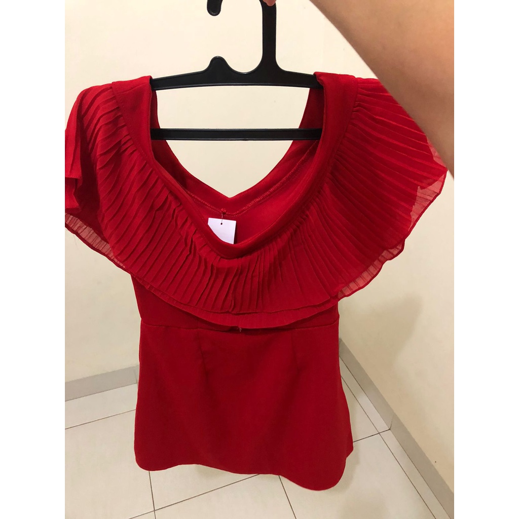 Dress Sabrina -gaun wanita- gaun merah-gaun pesta-dress pesta