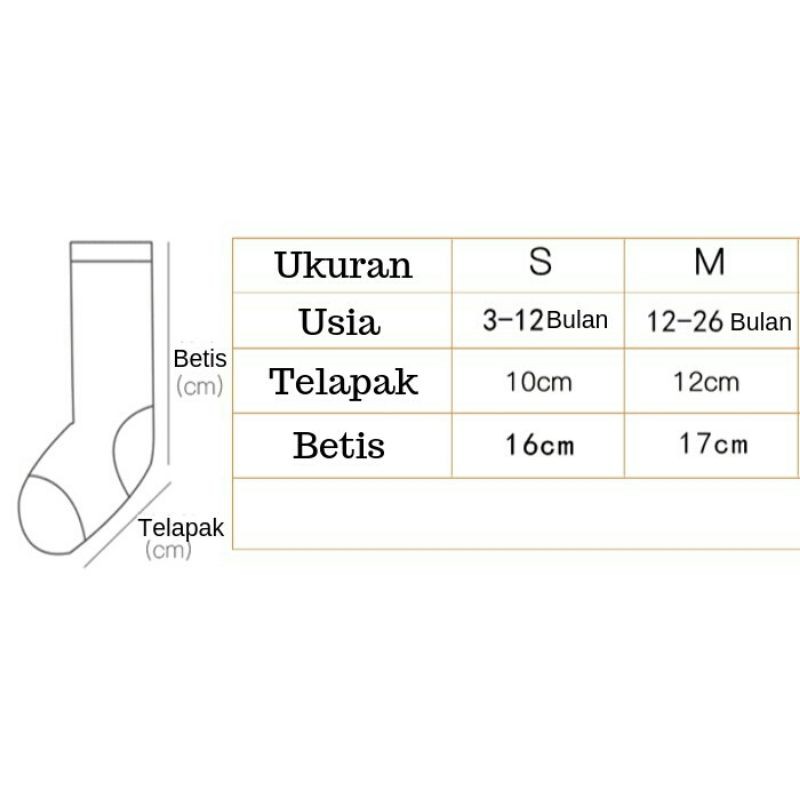 Kaos Kaki Panjang Bayi / Kaos Kaki Korea Anti Slip