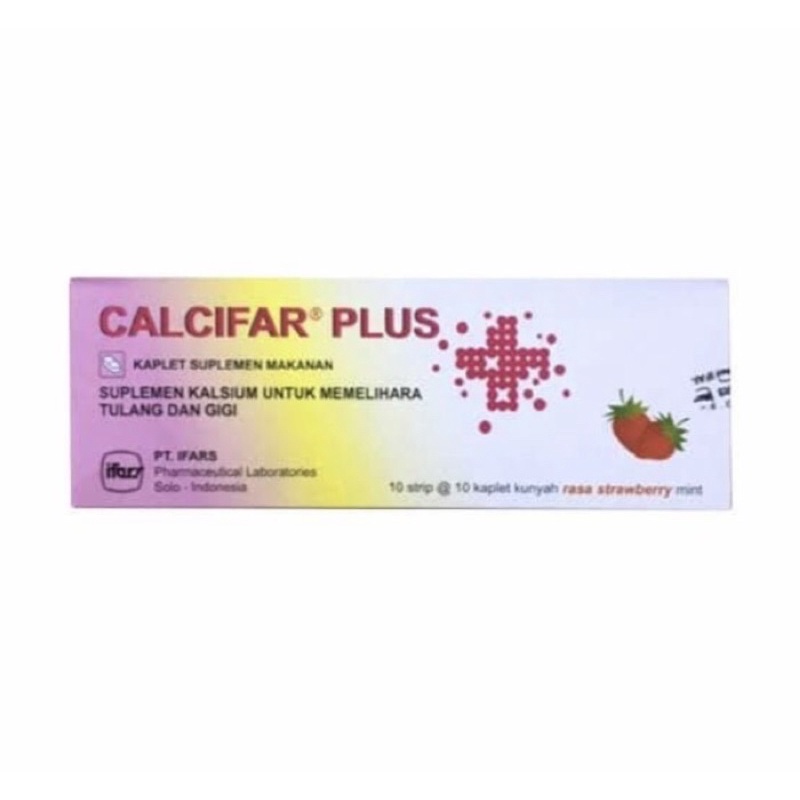 Calcifar plus strip 10 tablet ( suplemen calcium kesehatan tulang )