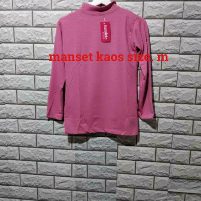 Manset kaos remaja size M kerah tinggi