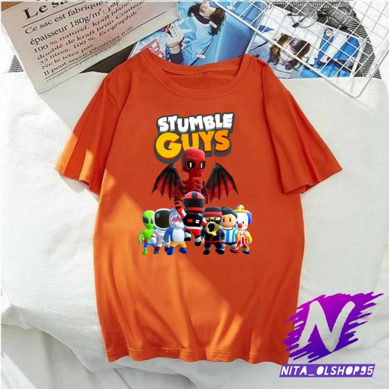 baju anak kaos anak atasan viral kaos stumble guys tengkorak victory