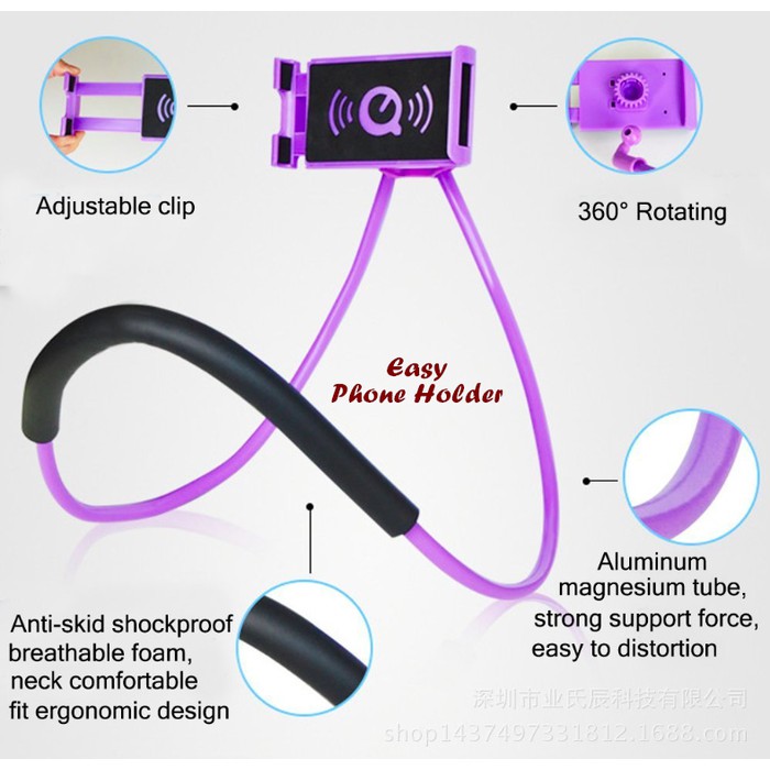 [TERMURAH] LAZY NECK PHONE HOLDER LEHER HP LAZYPOD LAZYNECK HP