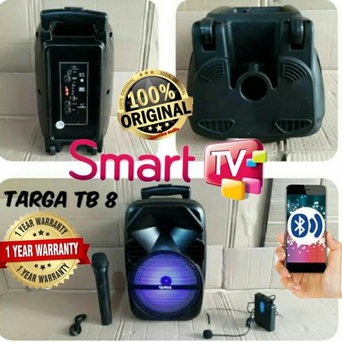 Speaker Aktif 8 Inch Portable Wireless Targa Tb 8 Original Murah 8Inch Ppr8Cfio3N