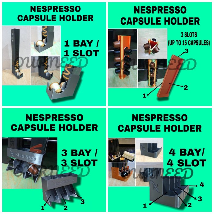 

201ggffg Nespresso Capsule Dispenser Capsule Holder 4 Bay - 4 Bay Ds20X11