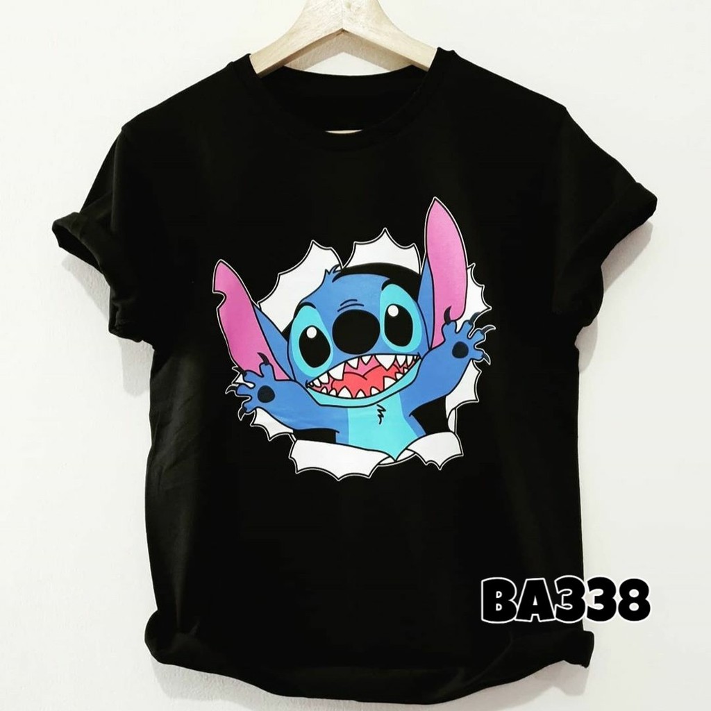  Kaos  wanita  cewek tumblr tee shirt motif stitch  baju 