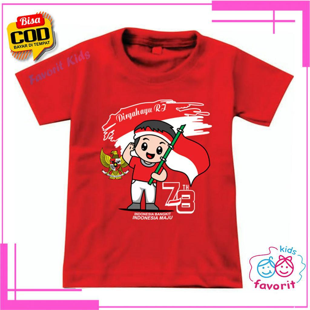 Favorit kids KAOS ANAK GARUDA MERAH PUTIH kaos atasan anak 17 agustus usia 12bulan sampai 10tahun