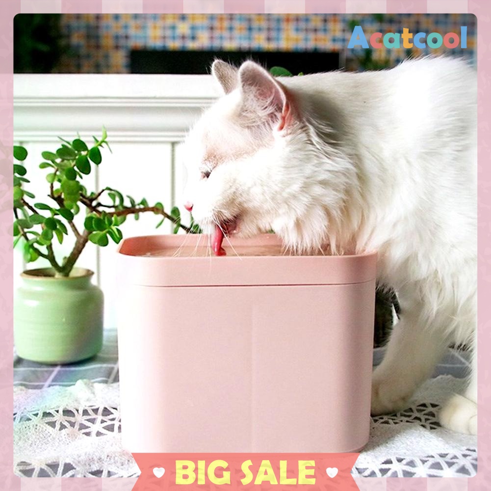 Pet Smart Water Dispenser Cat Dogs Automatic Water Fountain with USB Cable