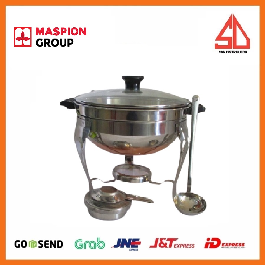 DEEP SOUP BOWL SETS + GLASS COVER SS-D11  26CM MASPION KOMPOR PRASMANAN CATERING