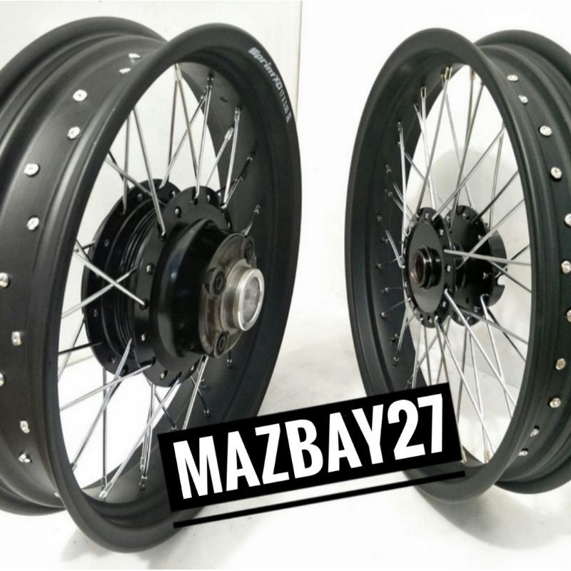 Sepaket velg lebar 250 300 350 ring 17 Mega Pro Vixion Old Vixion New