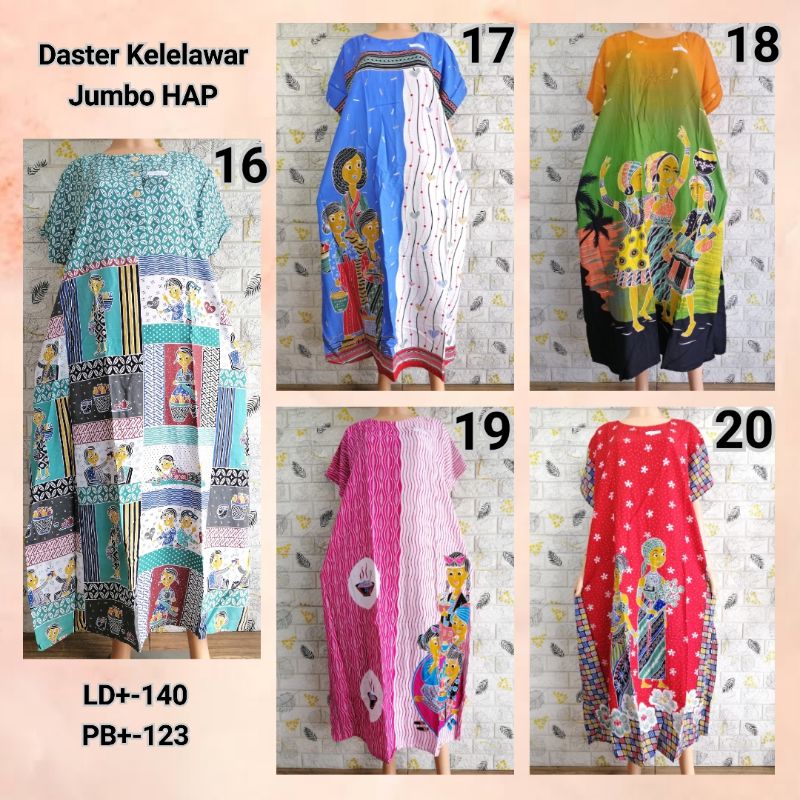 Daster Kelelawar Jumbo HAP Aneka Motif Lowo Bigsize Adem