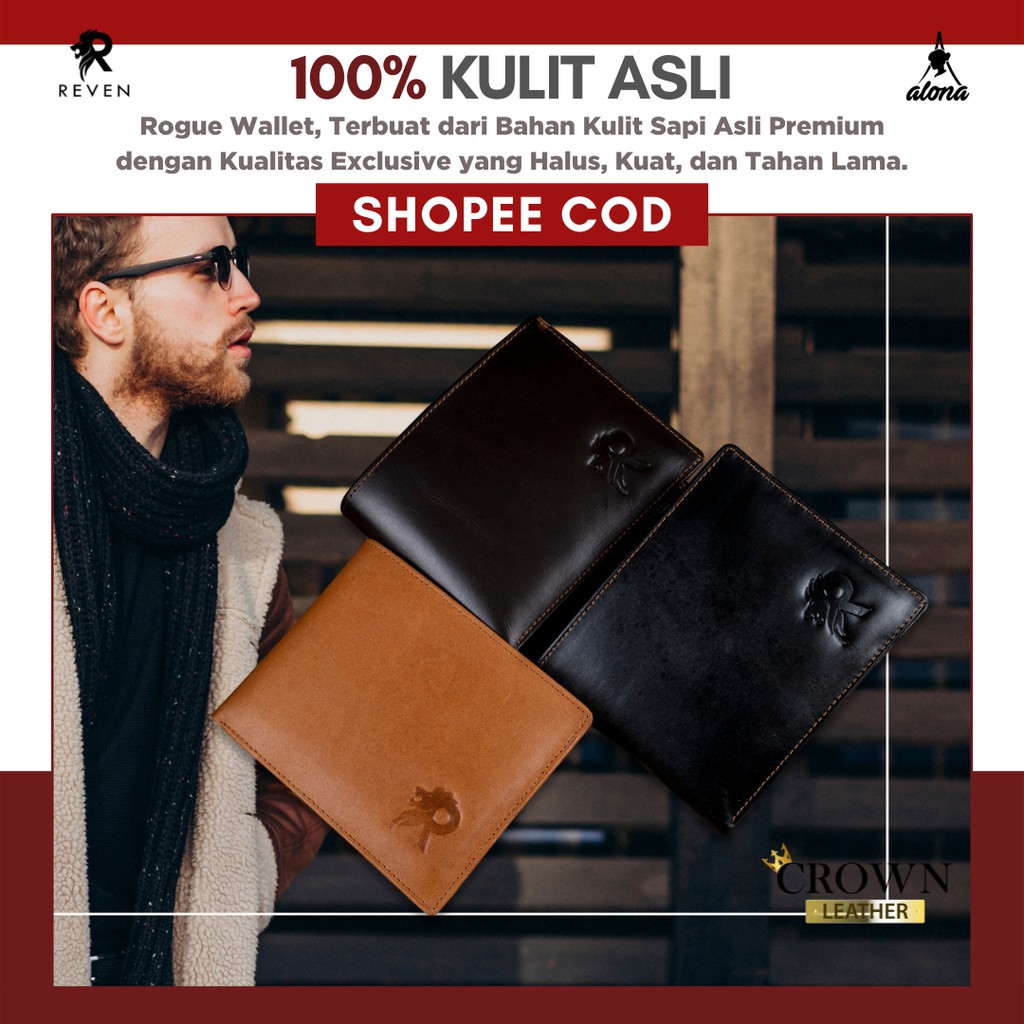 Rogue Wallet - Dompet Lipat Pria Kulit Sapi Asli