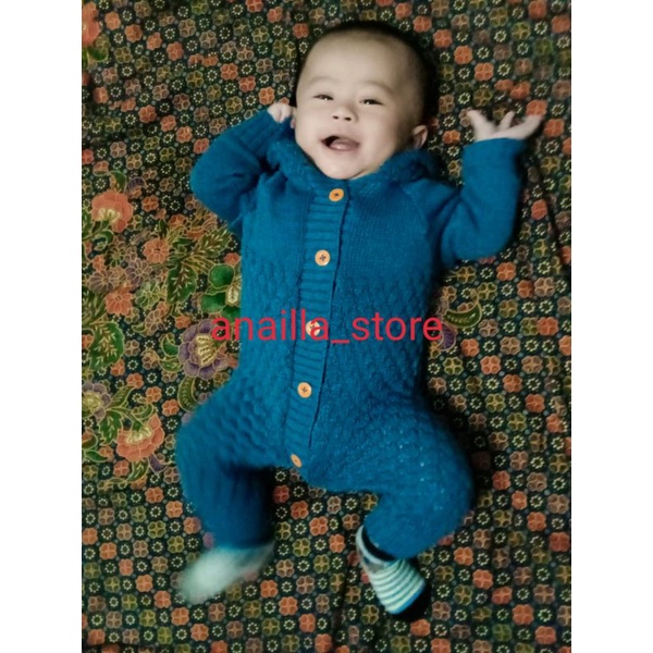 KIDS Rajut Anak Bayi Lucu O-7 Bulan Unisx/Jumper Bayi Laki Laki Perempuan/Baju Kodok/Baju Rajut Anak