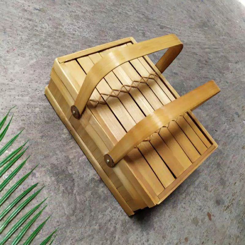 PARSEL PERSEGI PANJANG CANGKING / keranjang bambu / rantang makanan / parsel bambu