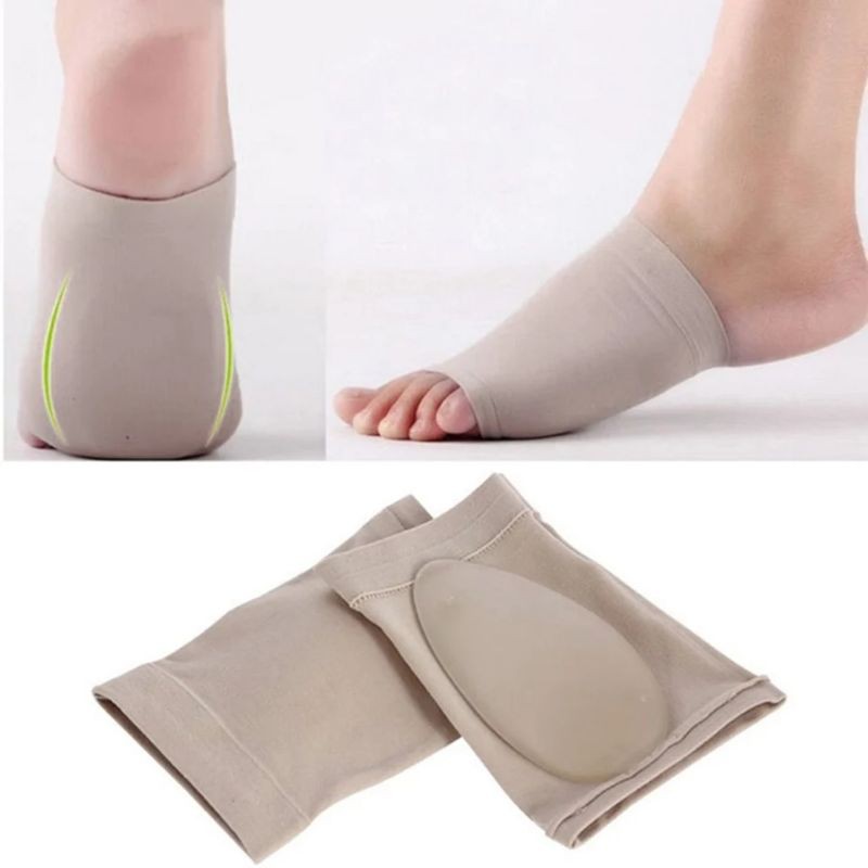 INSOLE ARCH FLAT FOOT CUSHION INSOLE KAKI DATAR INSOLE SILICON