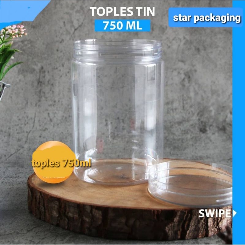 Toples 750ml Toples 700ml Toples Tabung 750ml Toples PET Jar 750ml Murah Tebal