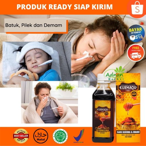 

KURMAQU SARI KURMA & MADU MURNI 100% - Obat Herbal Batuk, Pilek dan Demam Pada Dewasa dan Anak