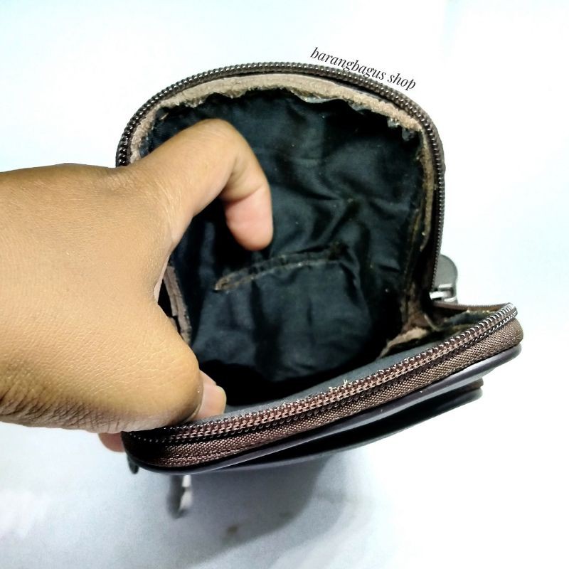 Dompet Tempat sarung Tas HP Kulit asli polos tanpa merk ( up to HP 7,3 inchi)