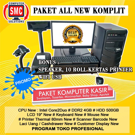 KOMPUTER KASIR SIAP PAKAI TERLARIS UNTUK SEMUA JENIS USAHA
