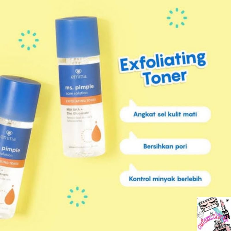 ☃️Cutezz_Ching1☃️Emina Ms. Pimple Acne Solution Exfoliating Toner 100ml