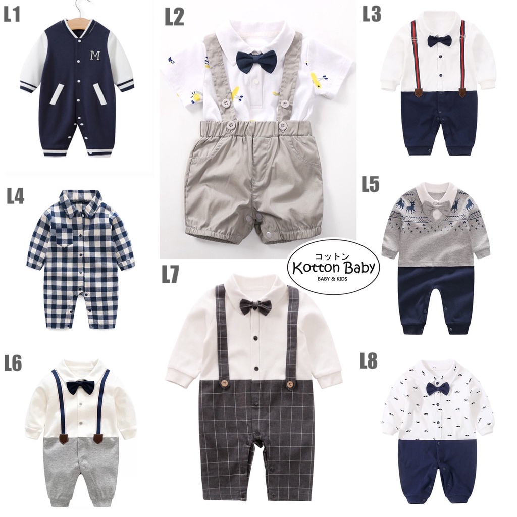 0-18bln PAKAIAN BAYI [Premium Impor] BAJU ANAK JUMPER JUMPSUIT ROMPER LAKI LAKI Catalog YY L