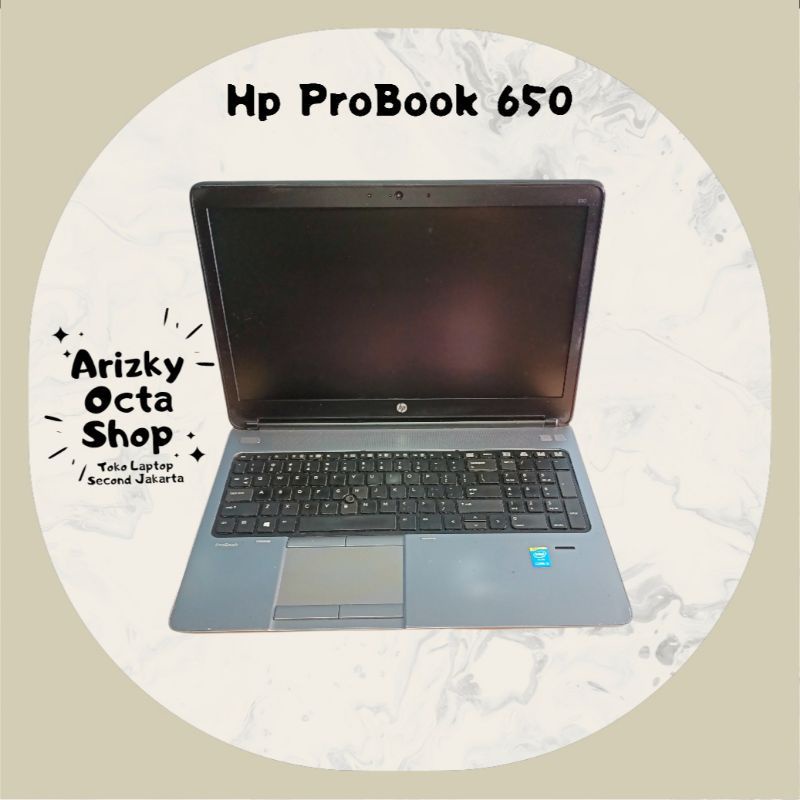 Hp probook 650 i5 gen4 ram 4gb HDD 500gb camera DVD layar NUMPAD