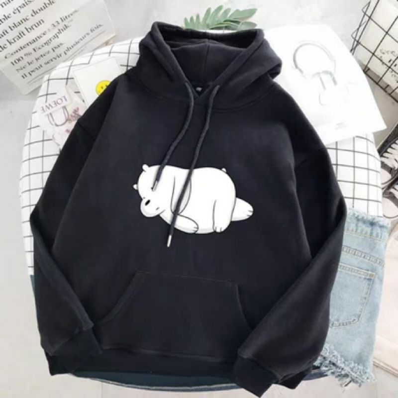 S - XXXXXL(6XL) Hoodie ICE BEAR SLEEP BIGSIZE Jaket OVERSIZE Cute We Bare Bears Unisex 5XL 4XL 3XL 2XL XL L