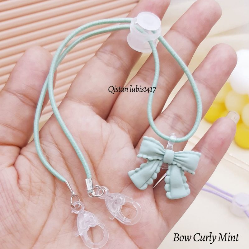 Strap Masker Bow Curly Series