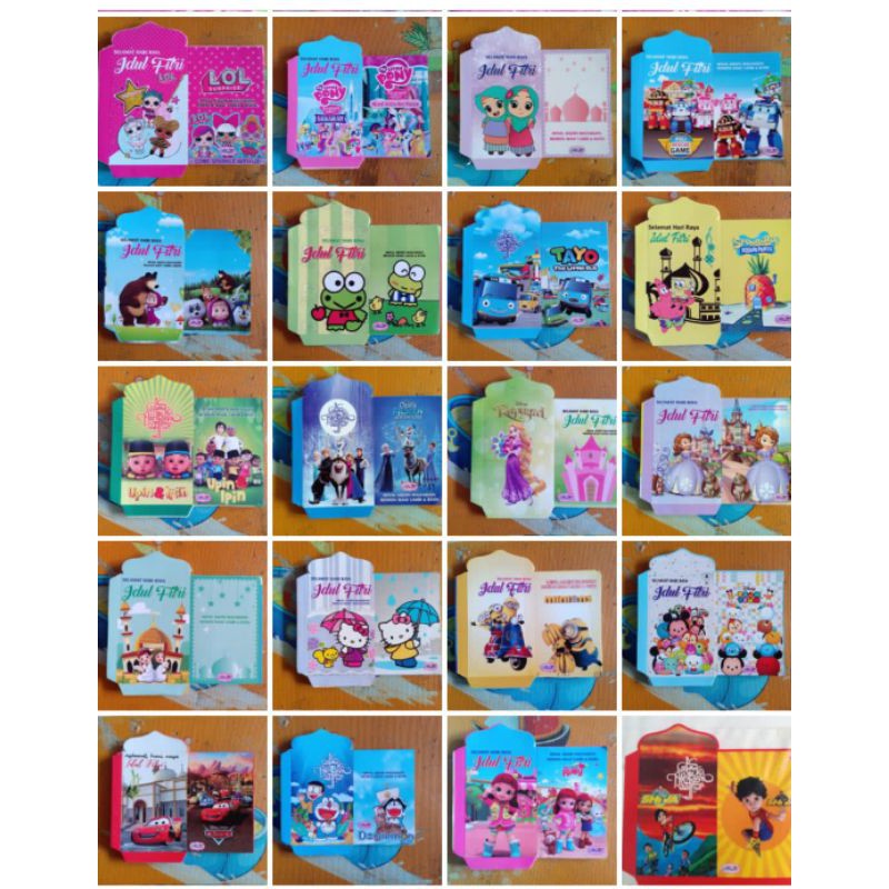 

(100 lembar)Amplop lebaran idul Fitri/amplop glossy/ amplop lucu dan unik