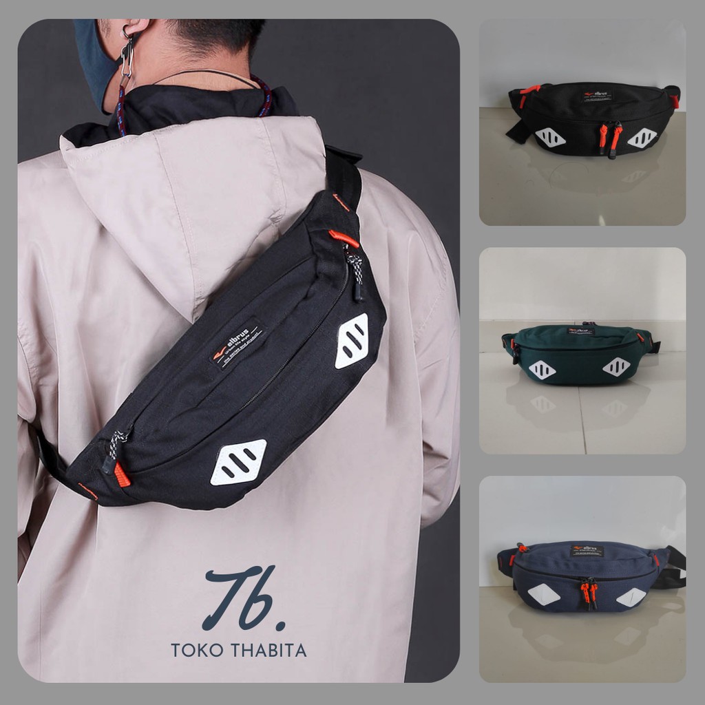 Waistbag Pria Tas Pinggang Selempang Bahu Elbrus Original Waist Bag Salempang