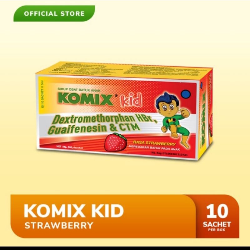 Komix kid strawbery isi 10 sachet