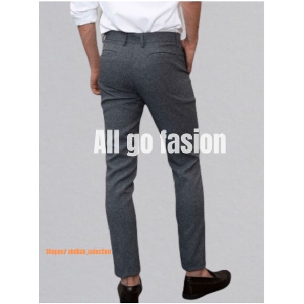 CELANA BAHAN SLIMFIT | CELANA KANTOR | FORMAL | KERJA | DASAR PRIA