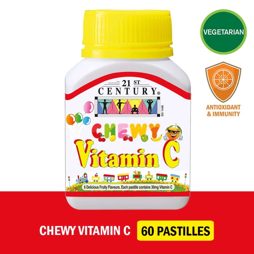 [Buy 1 Get 1 Free] 21st Century Chewy Vitamin C 30 mg 60's Pastilles